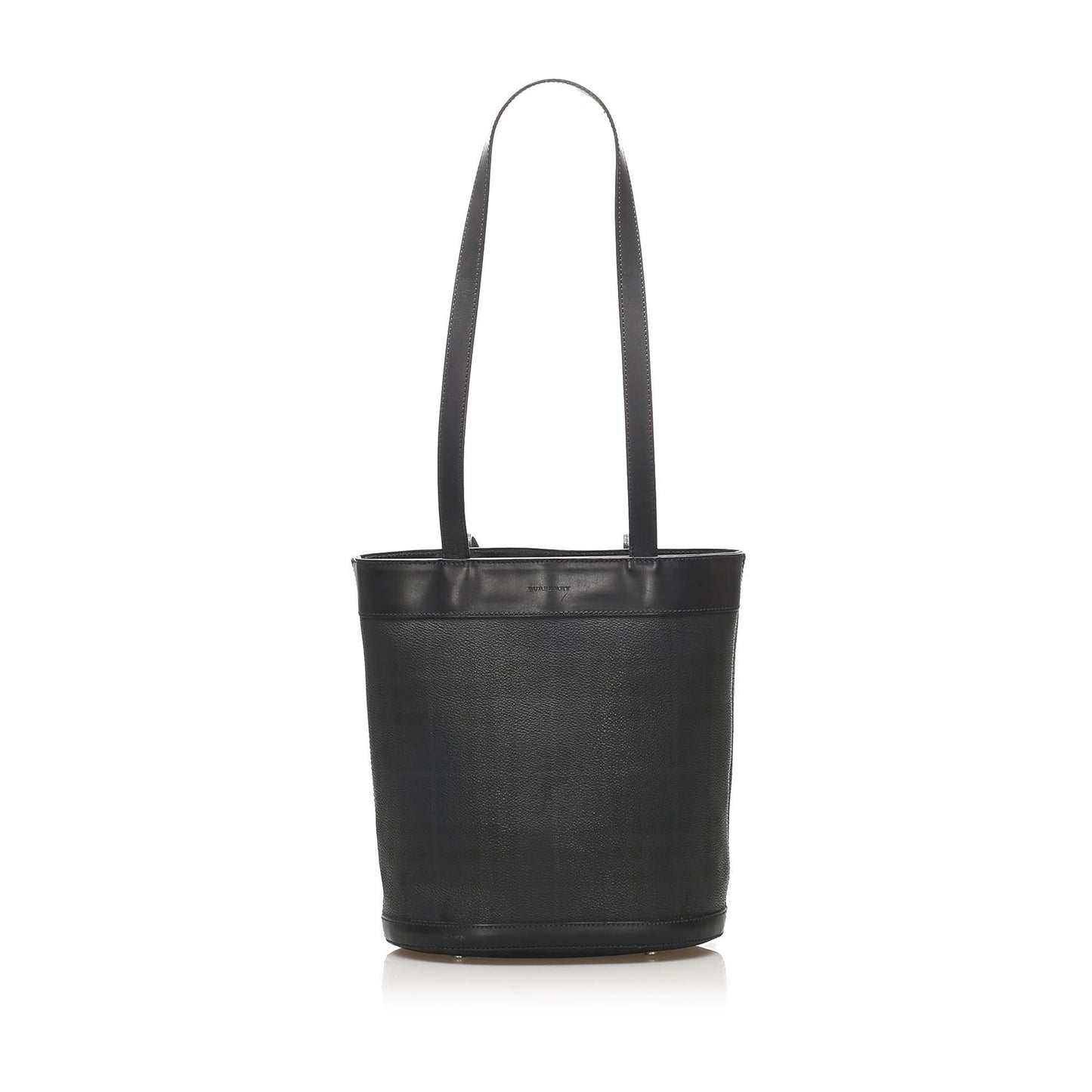 Burberry Smoke Coated Canvas Black Shoulder Bag