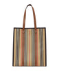 BURBERRY ICON STRIPE PORTRAIT TOTE BAG