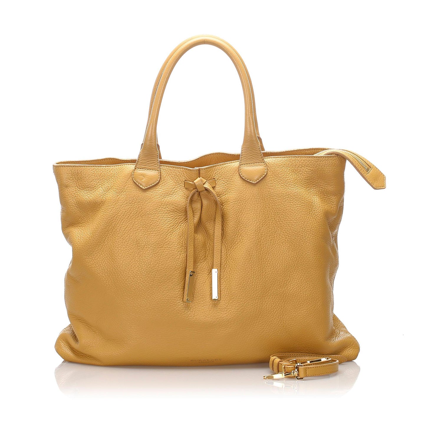 Burberry Studley Leather Yellow Satchel Bag