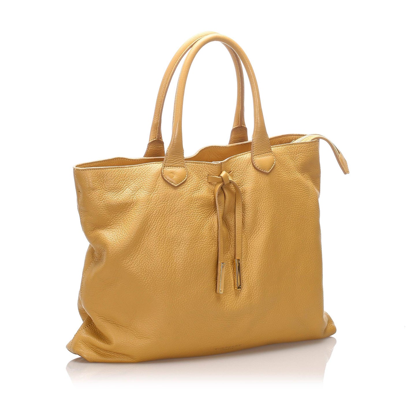 Burberry Studley Leather Yellow Satchel Bag