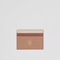 BURBERRY TRI-TONE GRAINY LEATHER TB CARD CASE