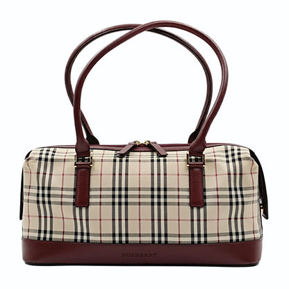 Burberry and Leather White Shoulder Bag