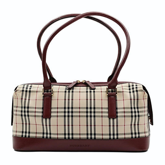 Burberry and Leather White Shoulder Bag