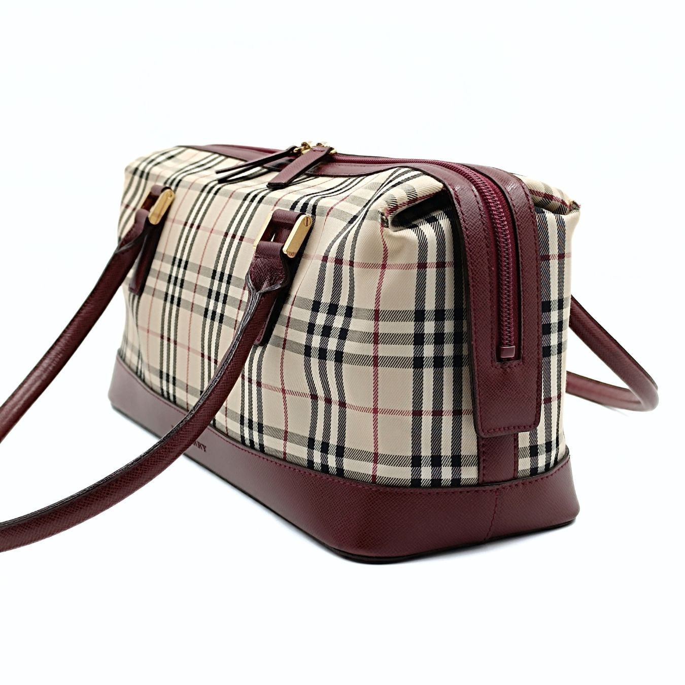 Burberry and Leather White Shoulder Bag