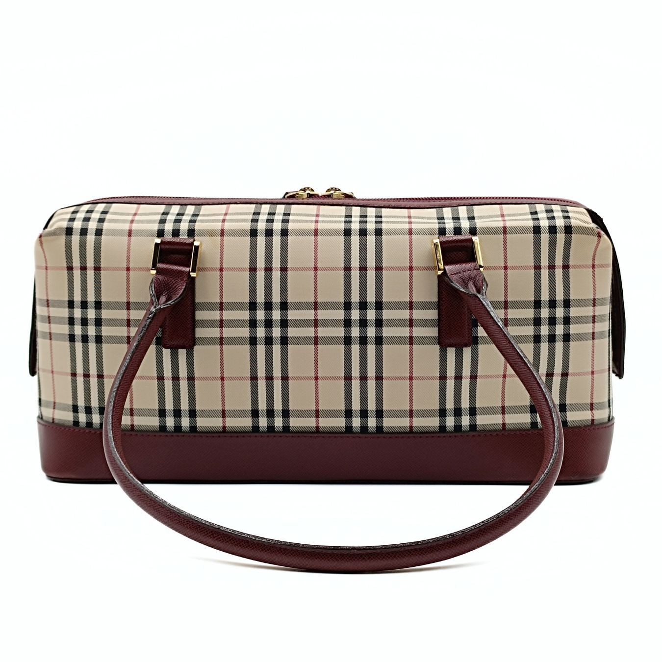 Burberry and Leather White Shoulder Bag