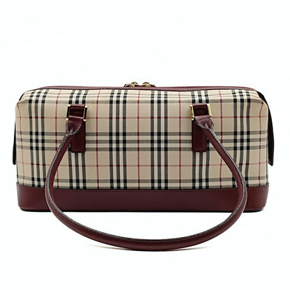 Burberry and Leather White Shoulder Bag