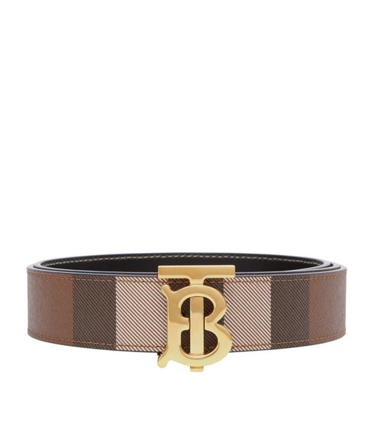 BURBERRY EXAGGERATED CHECK TB MONOGRAM BELT