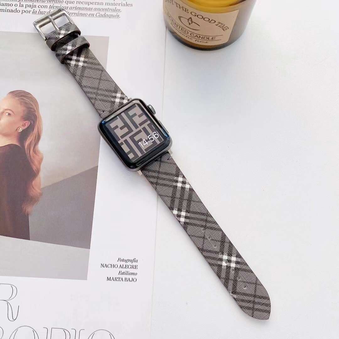 Burberry Watch Band Apple Watches Blue leather Shop