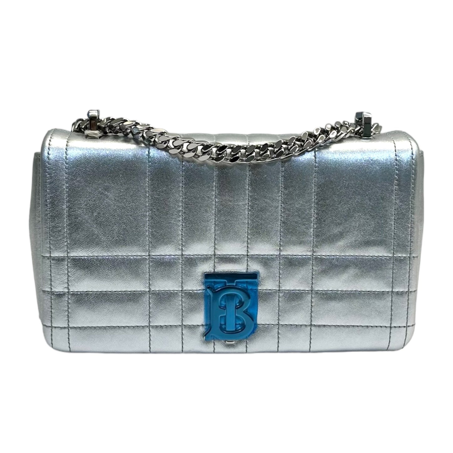 Burberry Lola WITH Leather Silver Shoulder Bag