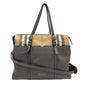 Burberry Mason And Leather Tote Bag