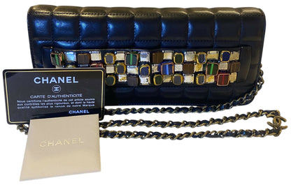 Chanel Luxury Lambskin Black Clutch Style 2 Rovelle Bags