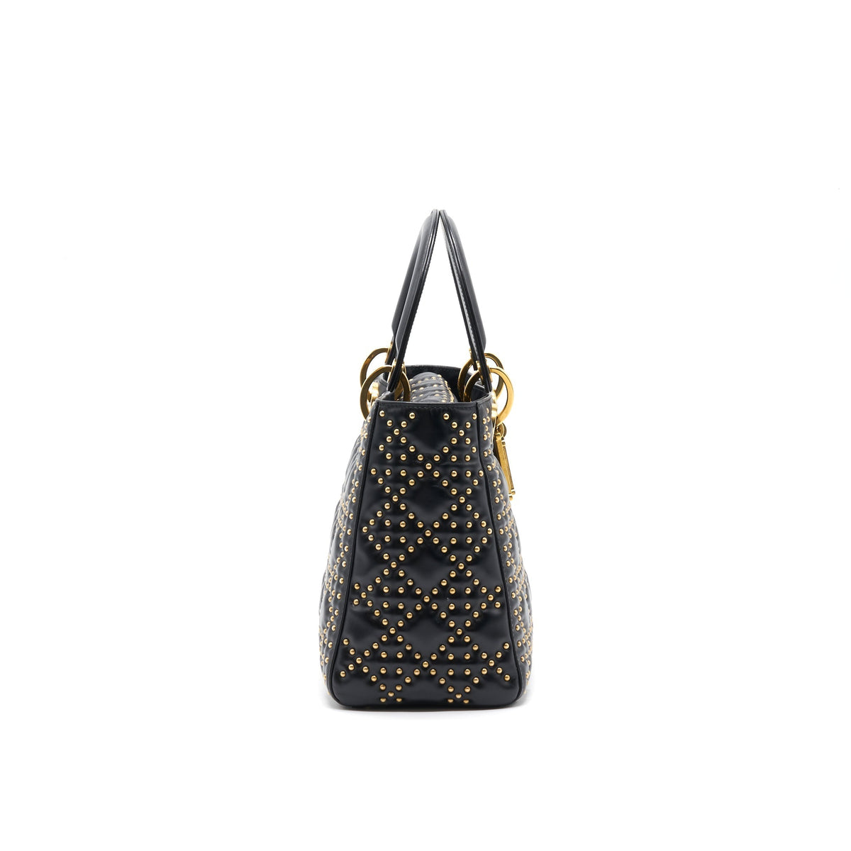 Dior Supple Lady Dior Studded Tote Purse Rovelle Bags