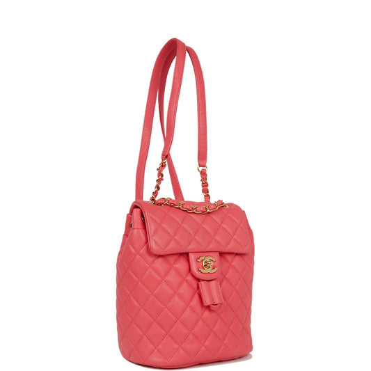 Chanel Mini Urban Spirit Backpack Rose Lambskin Gold Hardware Rovelle Bags