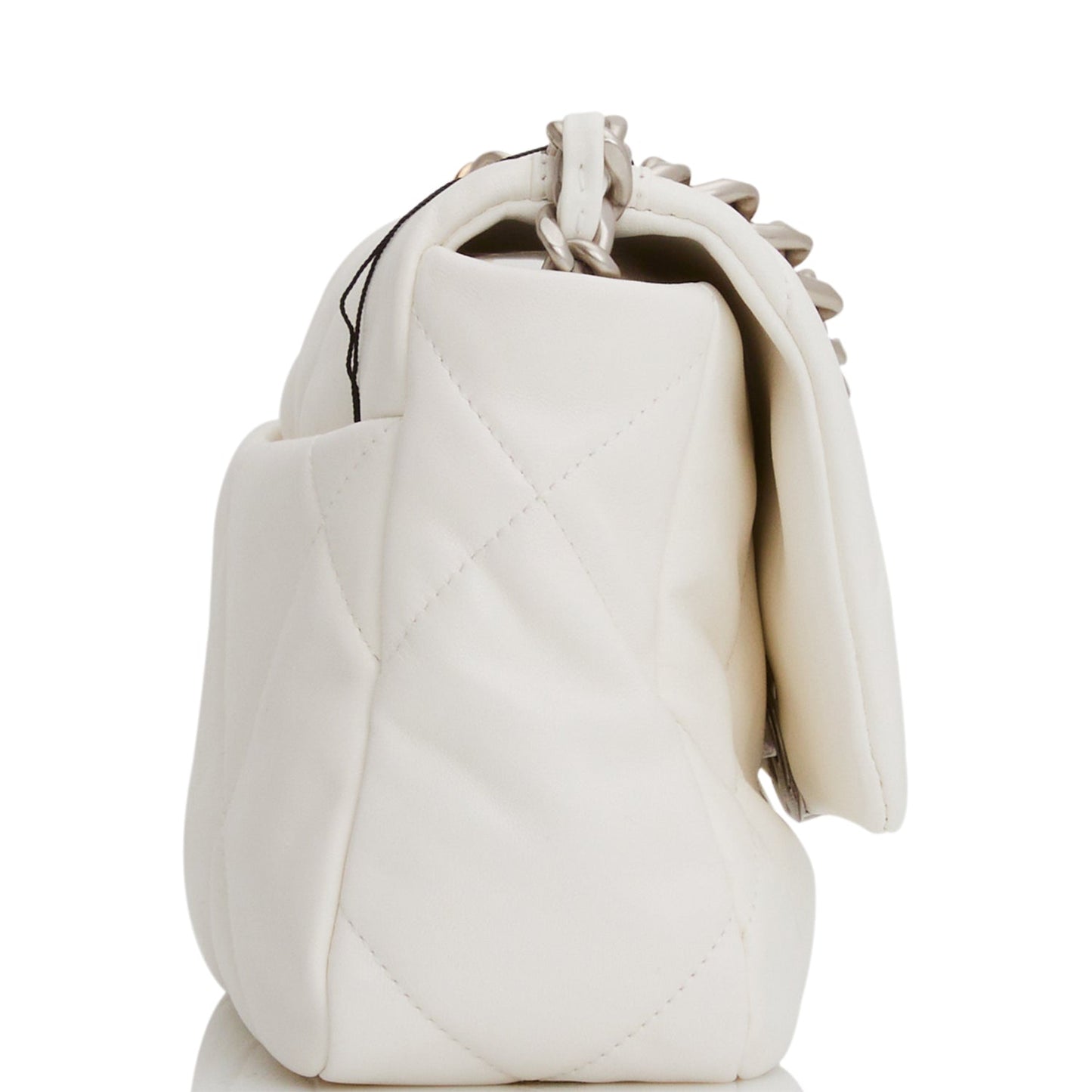 Chanel Medium 19 Flap Bag White Goatskin Mixed Hardware Rovelle Bags