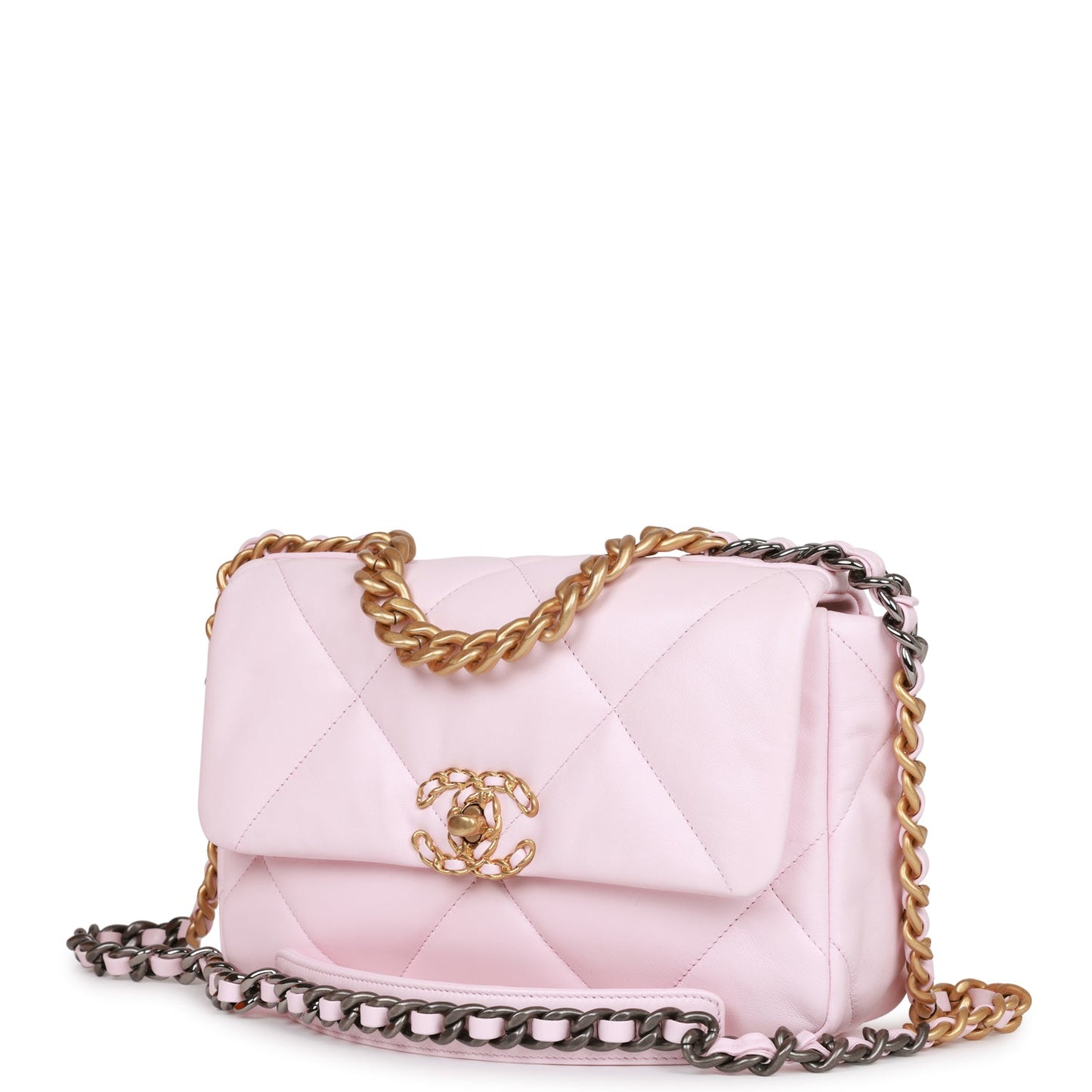 Chanel Medium 19 Flap Bag Light Pink Lambskin Mixed Hardware Rovelle Bags