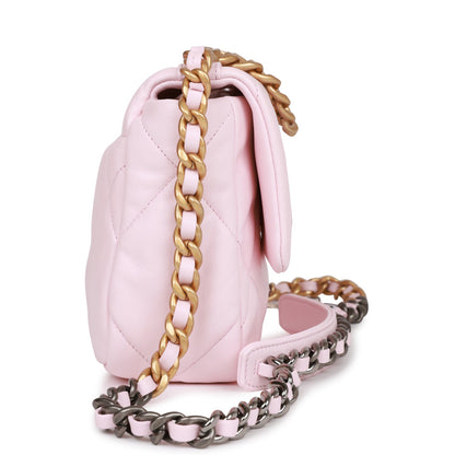 Chanel Medium 19 Flap Bag Light Pink Lambskin Mixed Hardware Rovelle Bags