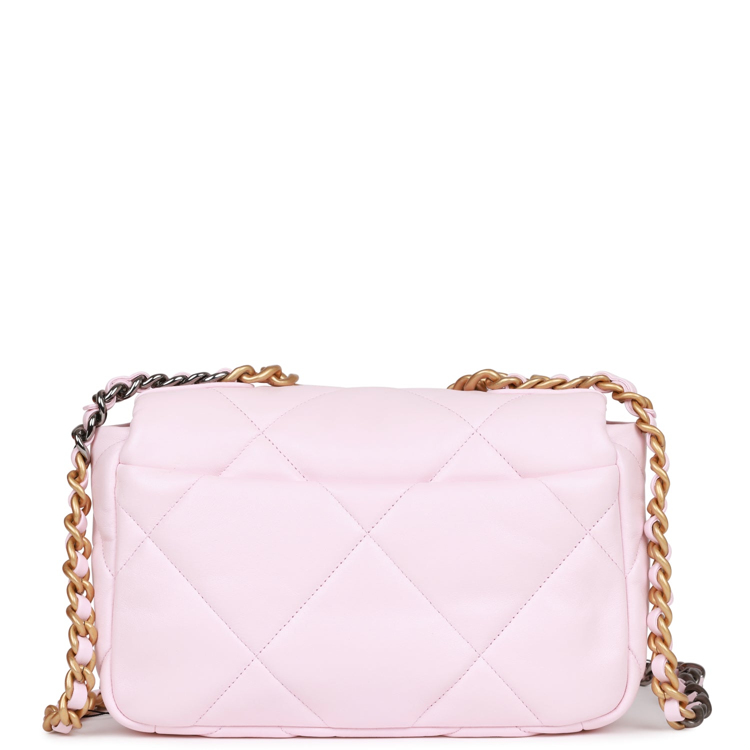 Chanel Medium 19 Flap Bag Light Pink Lambskin Mixed Hardware Rovelle Bags