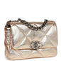 Chanel Medium 19 Flap Bag Gold Metallic Lambskin Mixed Hardware Rovelle Bags