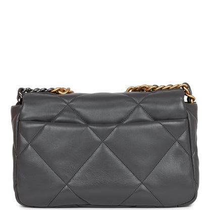 Chanel Medium 19 Flap Bag Grey Calfskin Mixed Hardware Rovelle Bags