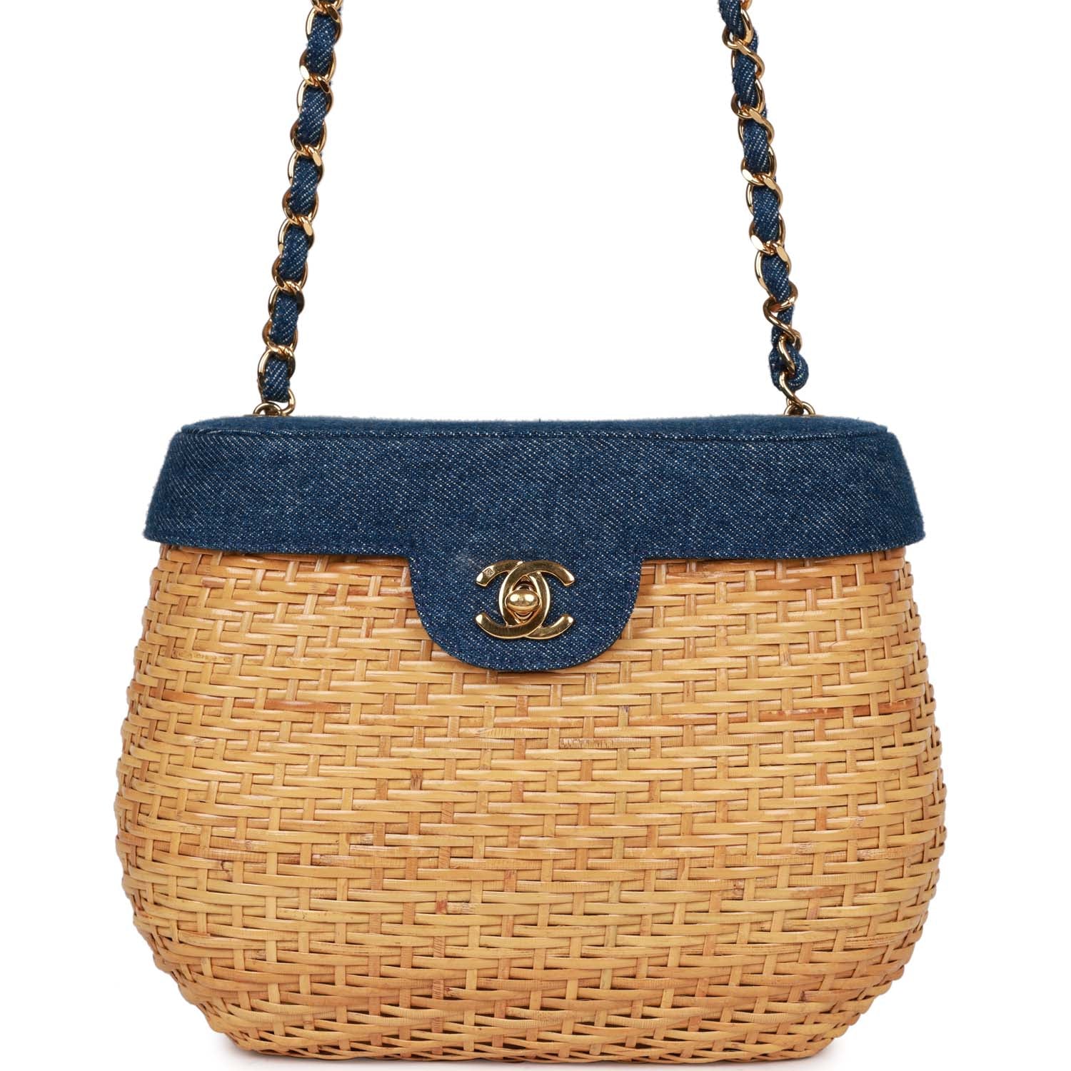 Chanel Luxury Leather Gold Handbag Leather Rovelle Bags