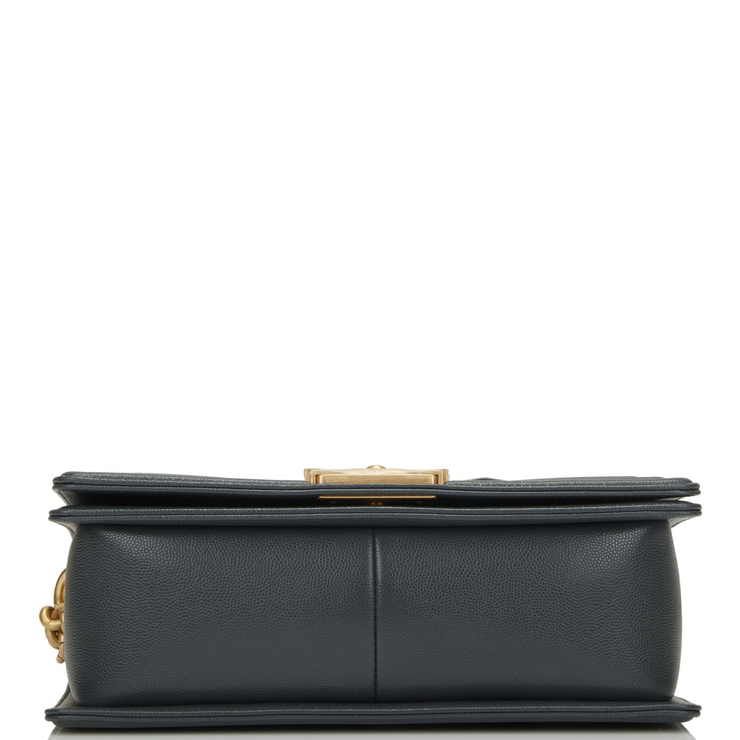 Chanel Medium Boy Bag Dark Grey Chevron Caviar Antique Gold Hardware Rovelle Bags