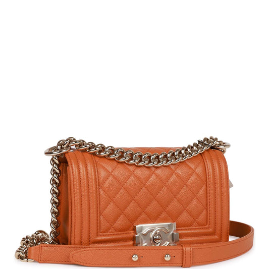 Chanel Small Boy Bag Caramel Caviar Light Gold Hardware Rovelle Bags