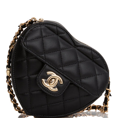 Chanel Luxury Lambskin Black Clutch Rovelle Bags