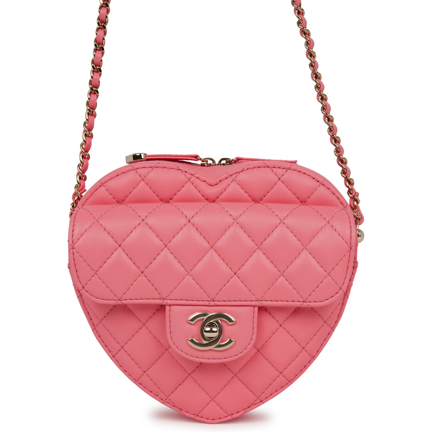 Chanel Luxury Lambskin Gold Handbag Rovelle Bags
