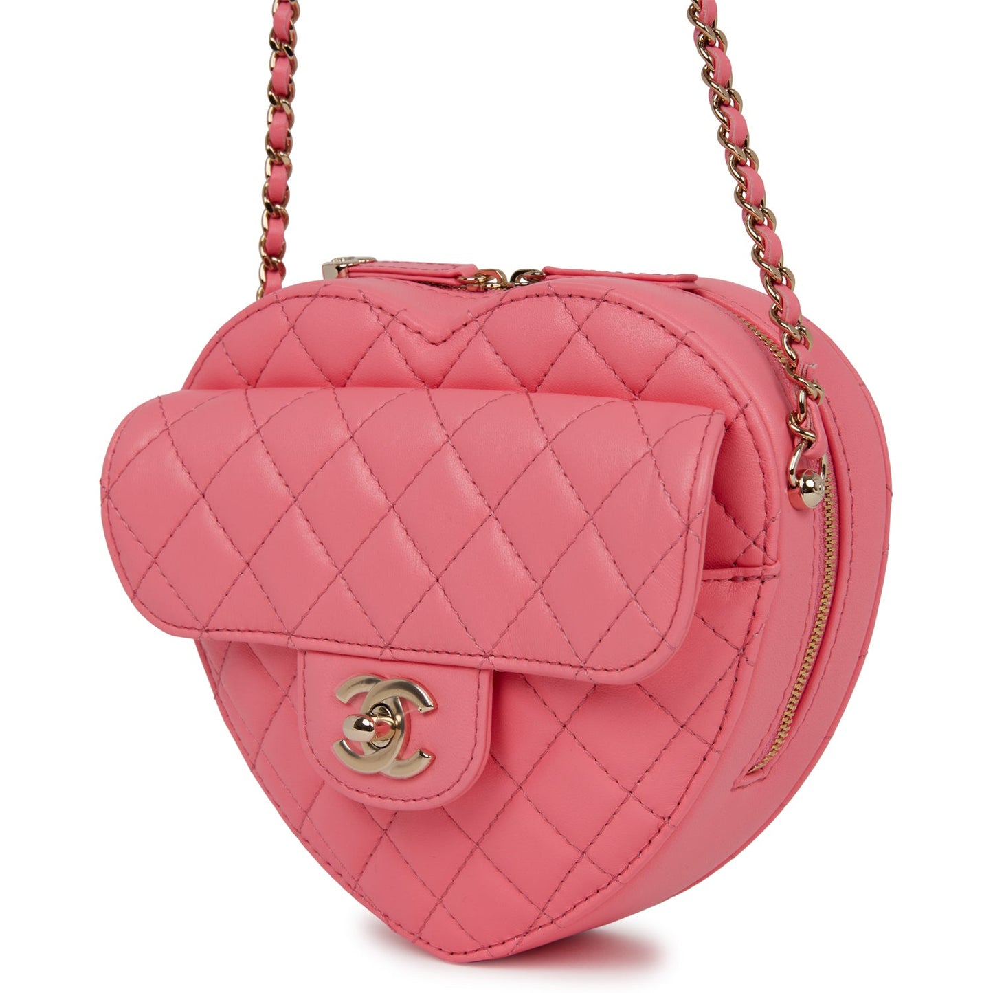 Chanel Luxury Lambskin Gold Handbag Rovelle Bags