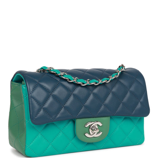 Chanel Mini Rectangular Flap Bag Multicolor Lambskin Silver Hardware Rovelle Bags