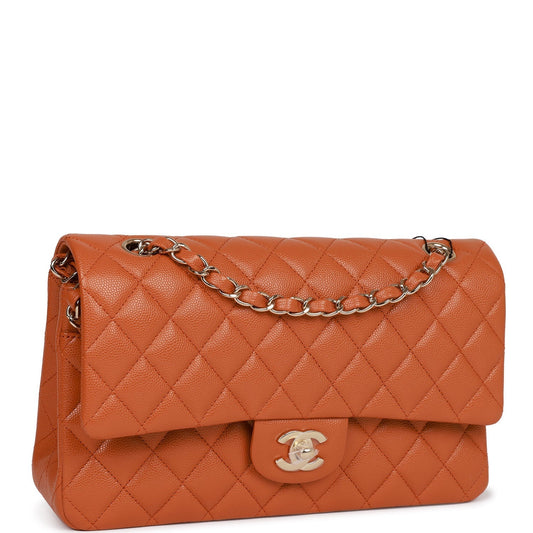 Chanel Medium Classic Double Flap Bag Caramel Caviar Light Gold Hardware Rovelle Bags