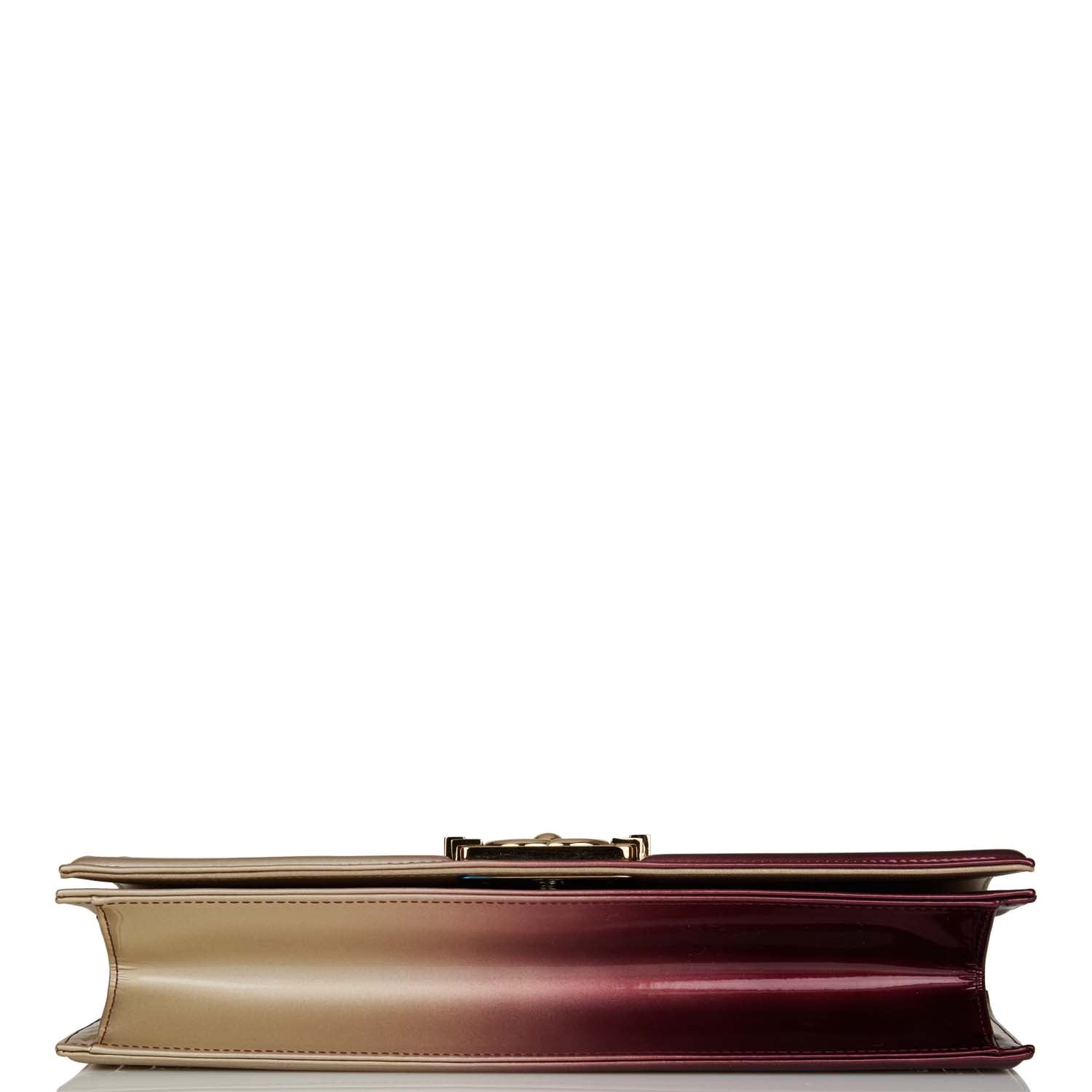 Chanel Boy Bag Clutch Beige And Pink Ombre Patent Gold Hardware Rovelle Bags