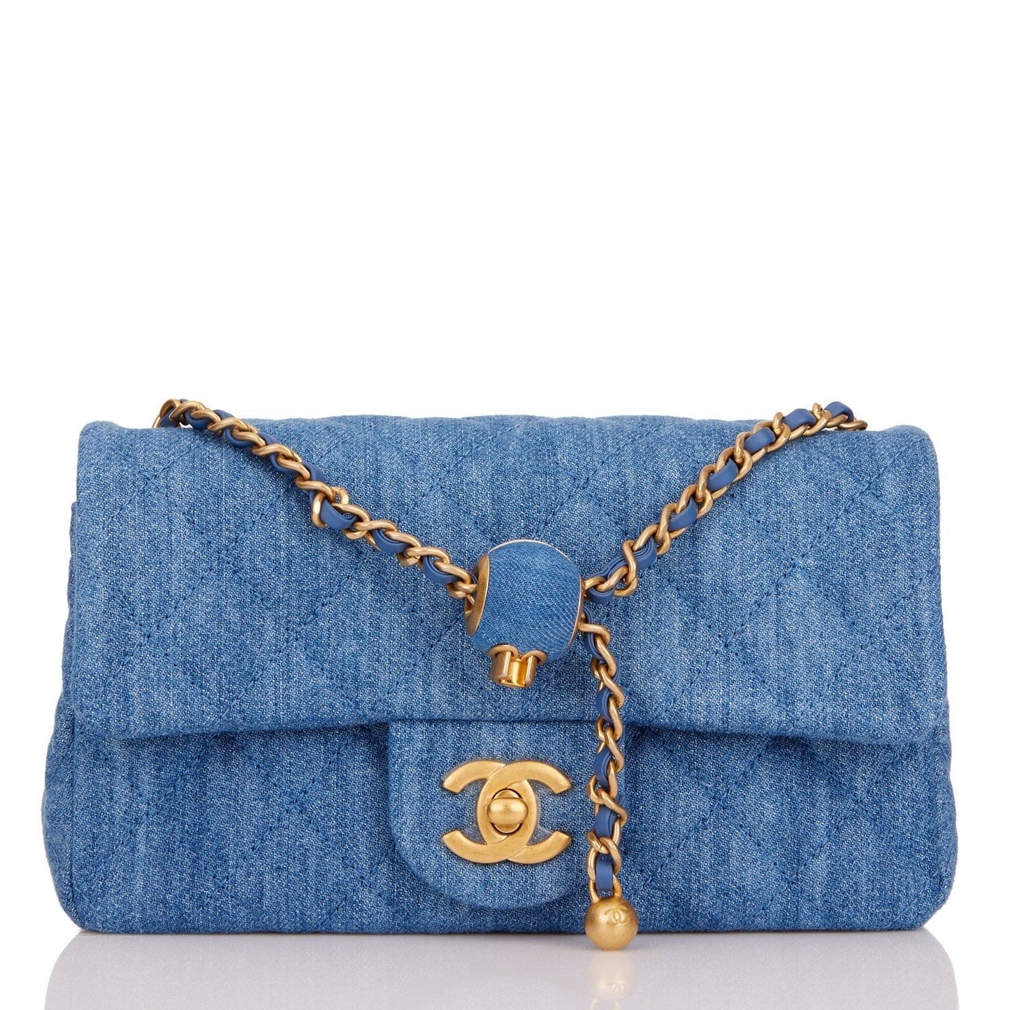 Chanel Luxury Leather Gold Shoulder Bag Gold Rovelle Bags