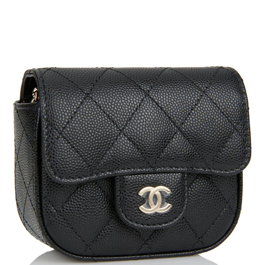 Chanel Mini Clutch With Chain Bag Black Caviar Gold Hardware Rovelle Bags