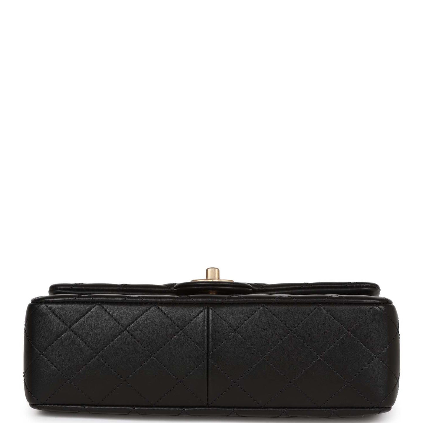 Chanel Medium Camellia Crush Flap Bag Black Lambskin Antique Gold Hardware Rovelle Bags