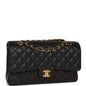Chanel Medium Classic Double Flap Bag Black Caviar Gold Hardware Rovelle Bags