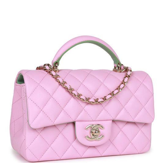 Chanel Mini Flap Lambskin Gold Shoulder Bag Rovelle Bags