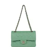 Chanel Classic Double Flap 25 Shoulder Bag Emerald Green