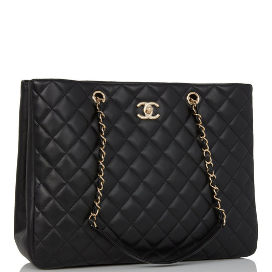 Chanel Timeless Tote Bag Black Calfskin Gold Hardware Rovelle Bags