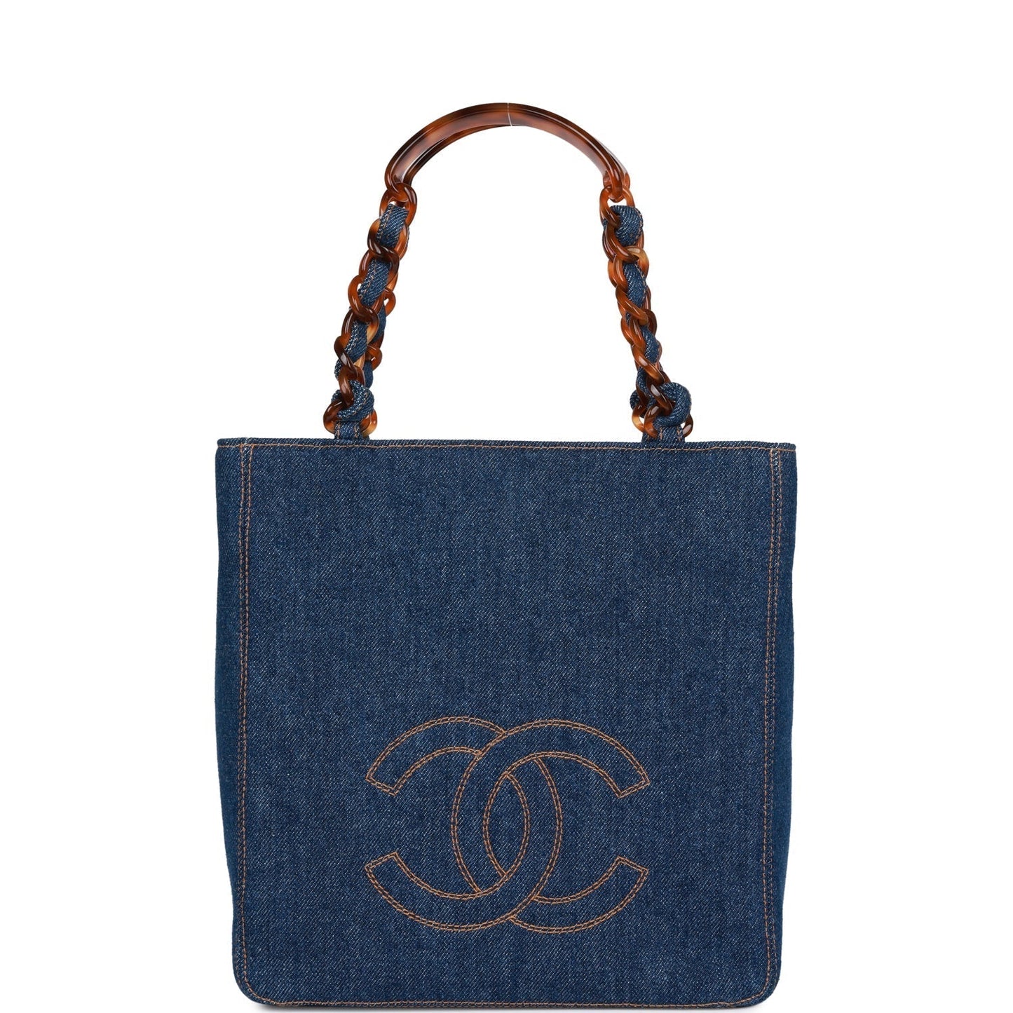 Chanel Luxury Leather Blue Tote Bag Rovelle Bags