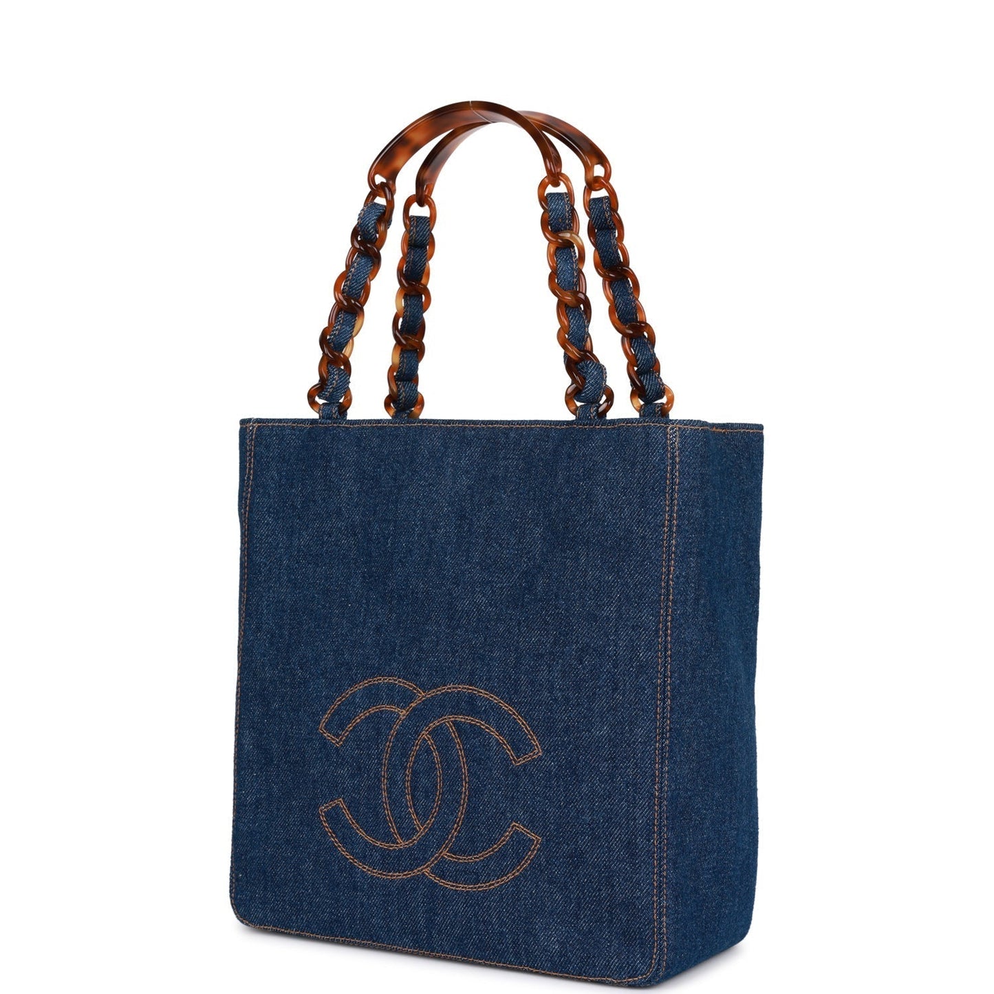 Chanel Luxury Leather Blue Tote Bag Rovelle Bags