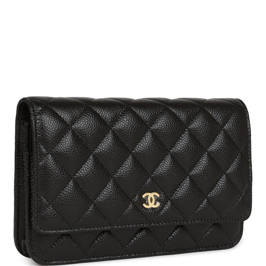 Chanel Wallet On Chain Caviar Black Crossbody Rovelle Bags