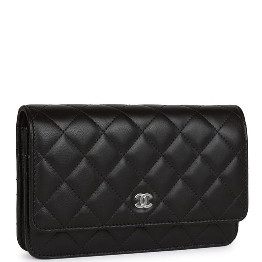 Chanel Wallet On Chain WOC Black Calfskin Silver Hardware Rovelle Bags