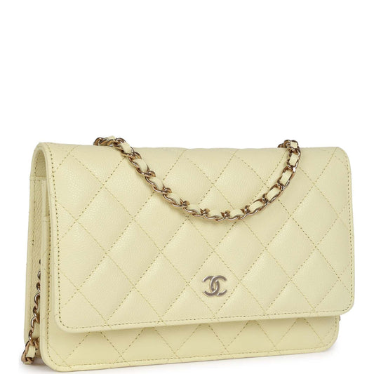 Chanel Wallet On Chain WOC Yellow Caviar Light Gold Hardware Rovelle Bags