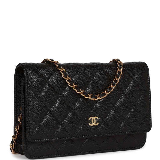 Chanel Wallet On Chain WOC Black Caviar Gold Hardware Rovelle Bags