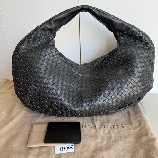 Bottega Veneta Belly Hobo Intrecciato Black Large 53cm NEVER WORN