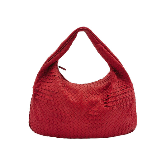 Bottega Veneta Intrecciato Hobo Bag Medium Red Cutout Lambskin leather