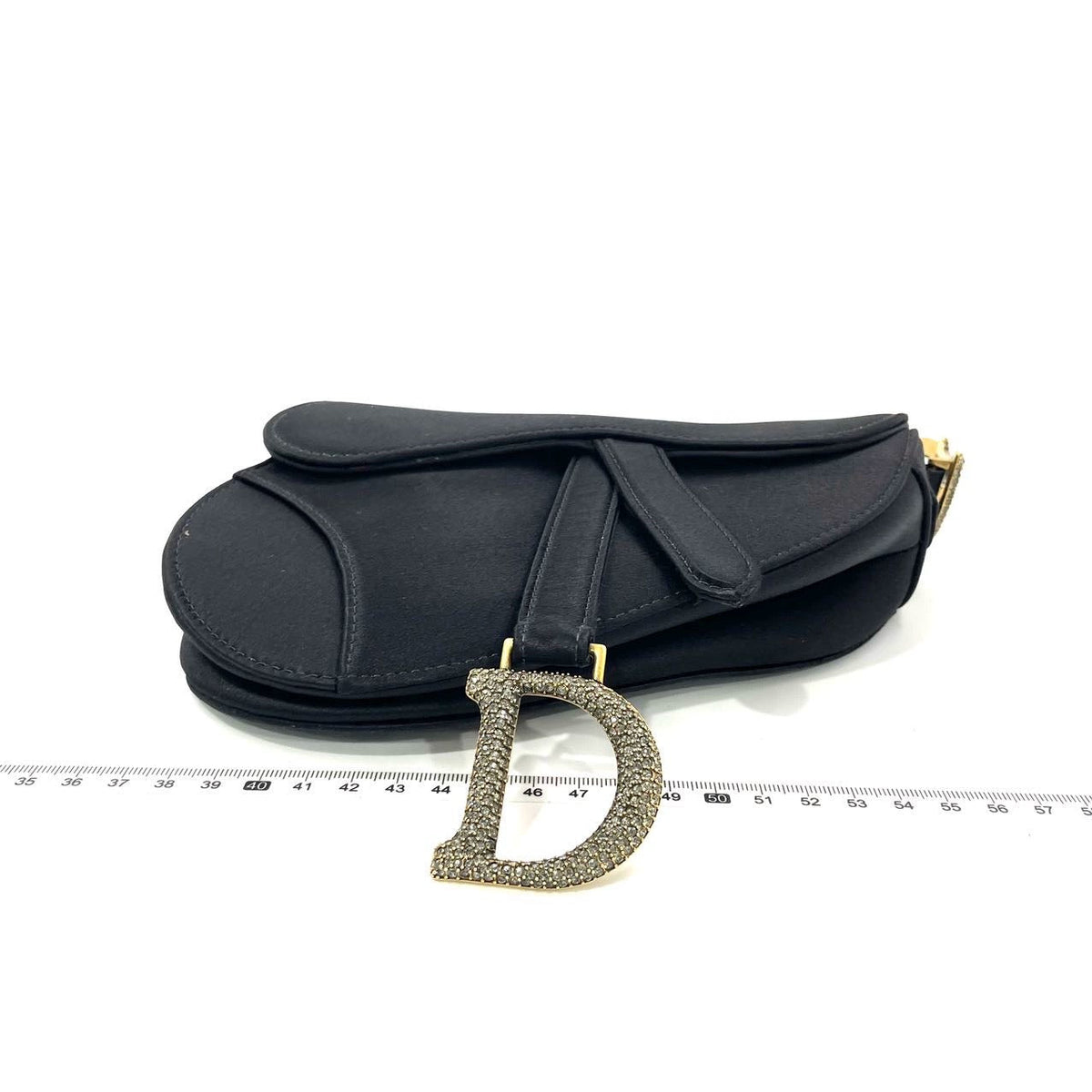 Dior Saddle Mini Silk Handbag Black with crystals Rovelle Bags