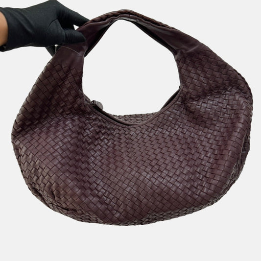 Bottega Veneta Belly Hobo Intrecciato Burgundy Wine Large 50cm