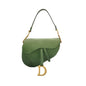 Dior Saddle Medium Green Leather Gold Hardware Shoulder Bag Rovelle Bags